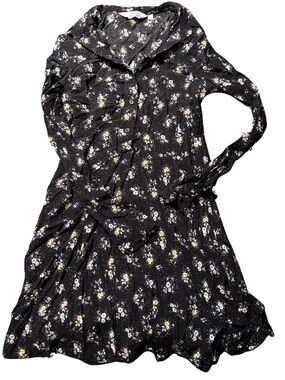 & Other Stories Stockholm Atelier black, long-sleeved, floral minidress